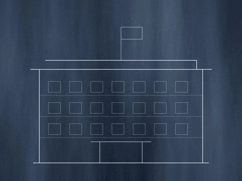 Illustration : dessin technique — bâtiment administratif